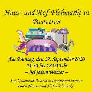 Flohmarkt 2020 Pastetten